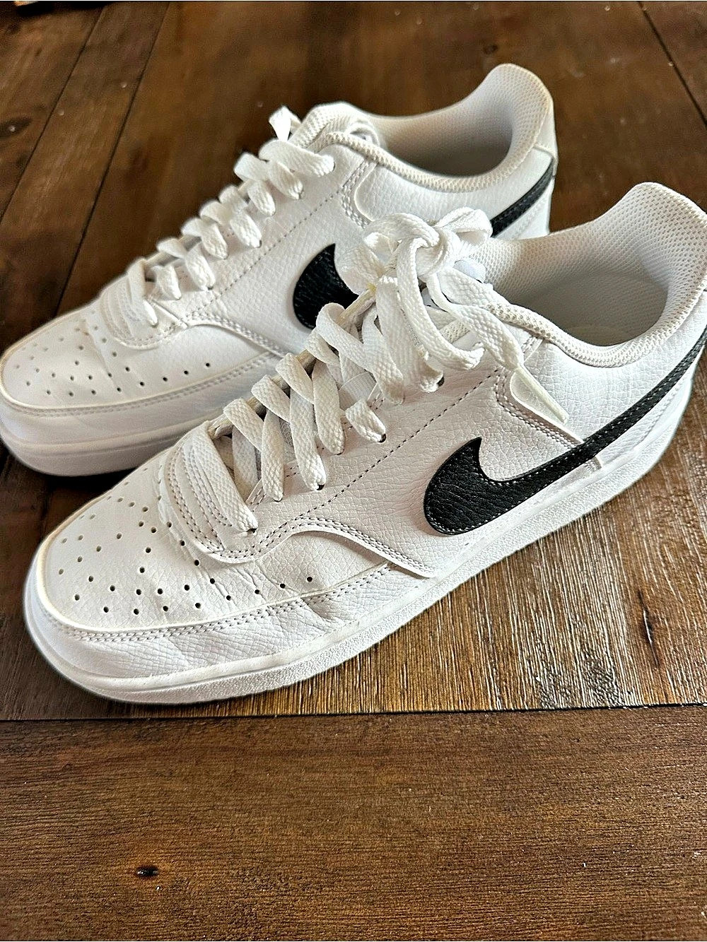 Nike Court Vision Low Next Nature White Black Sneakers